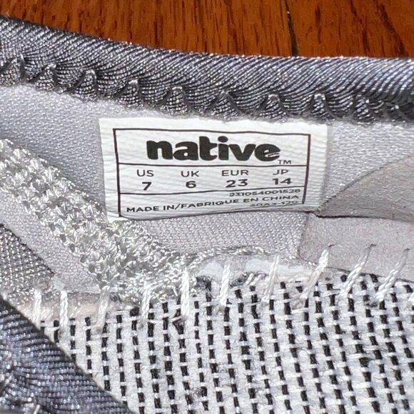 Native Toddler Phoenix Shoes Pigeon Grey/Shell White *Missing Inserts* Size 7 - Picture 7 of 7